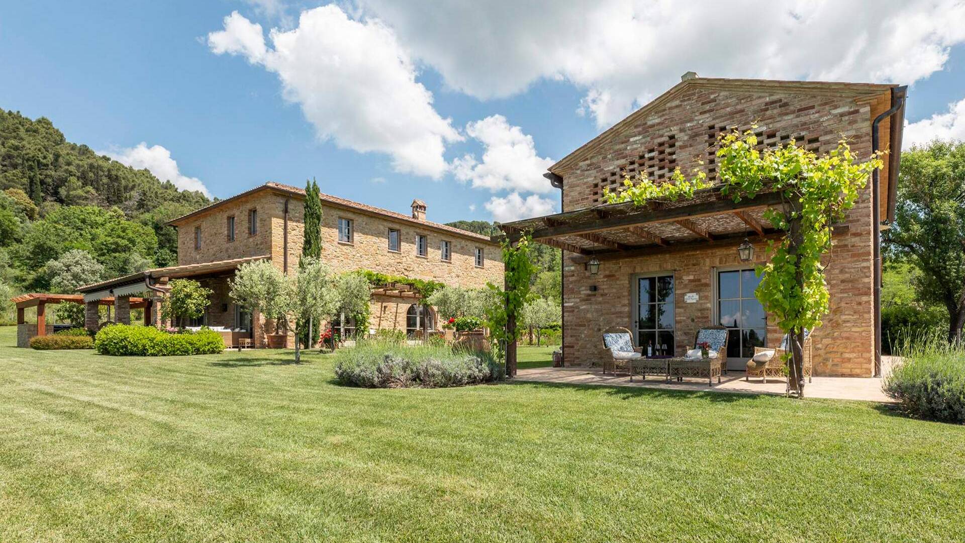main villa and guest house