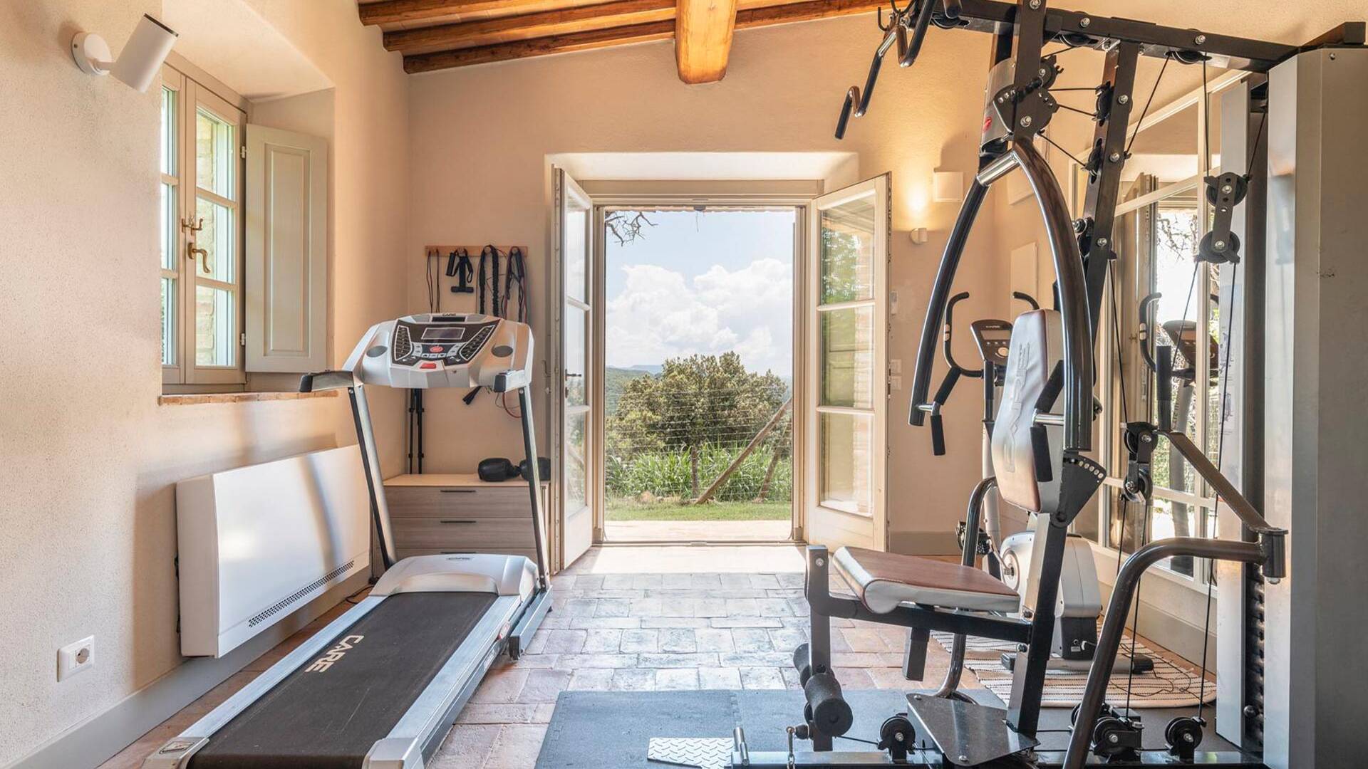 equipped gym 