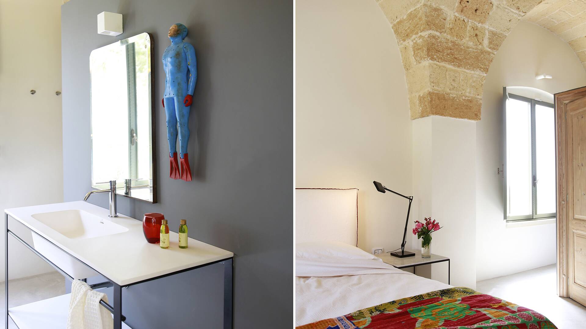 Certosa, double bedroom with en suite bathroom