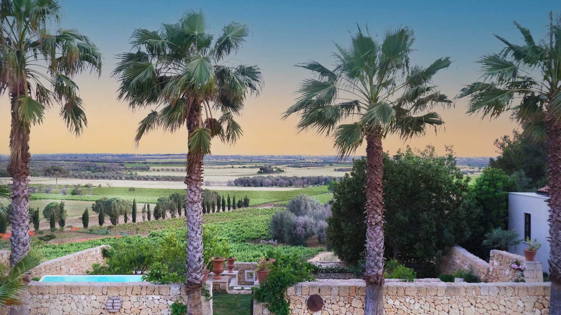 Rivo, view over the Apulian countryside