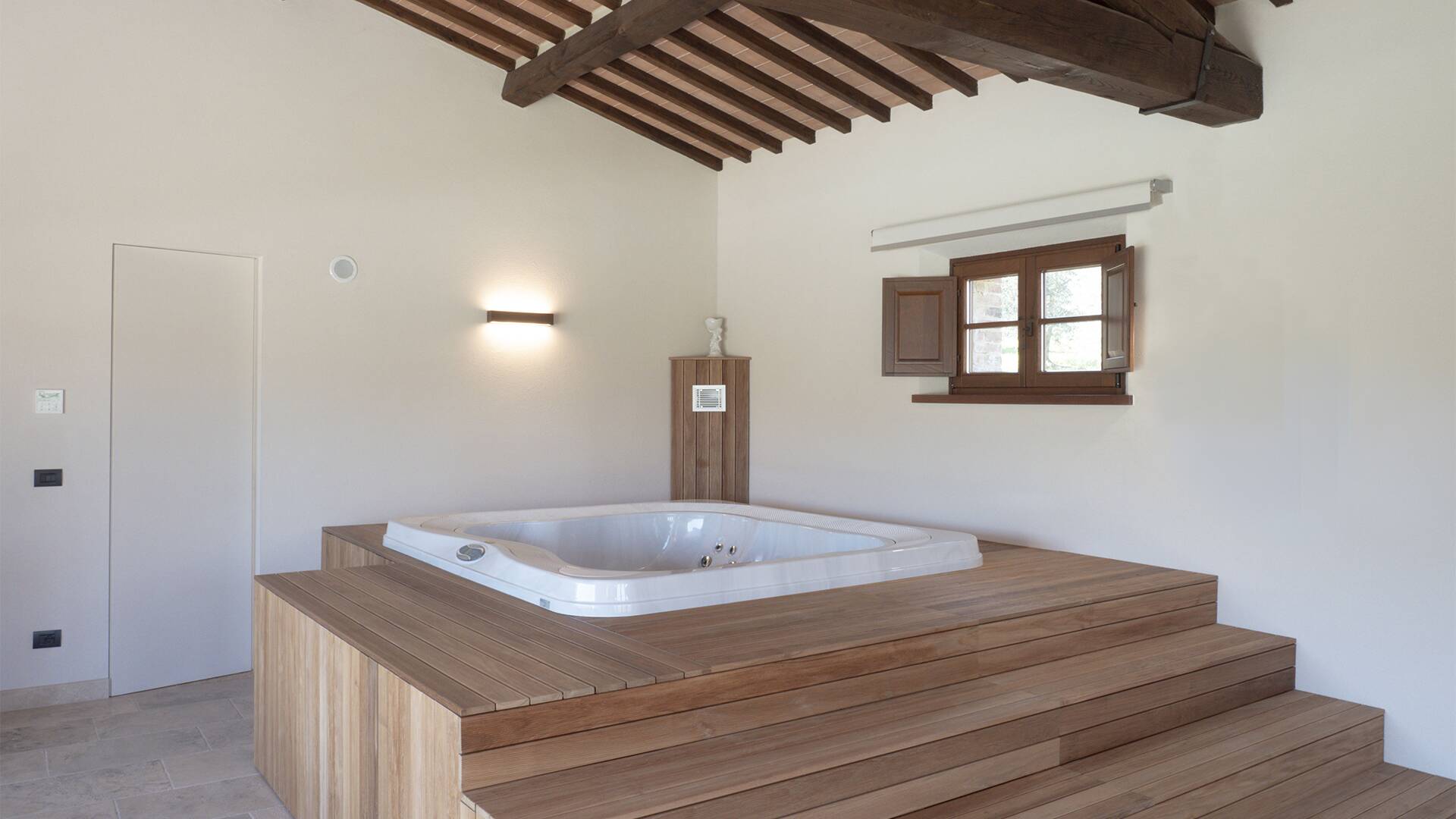 indoor Jacuzzi bath tub