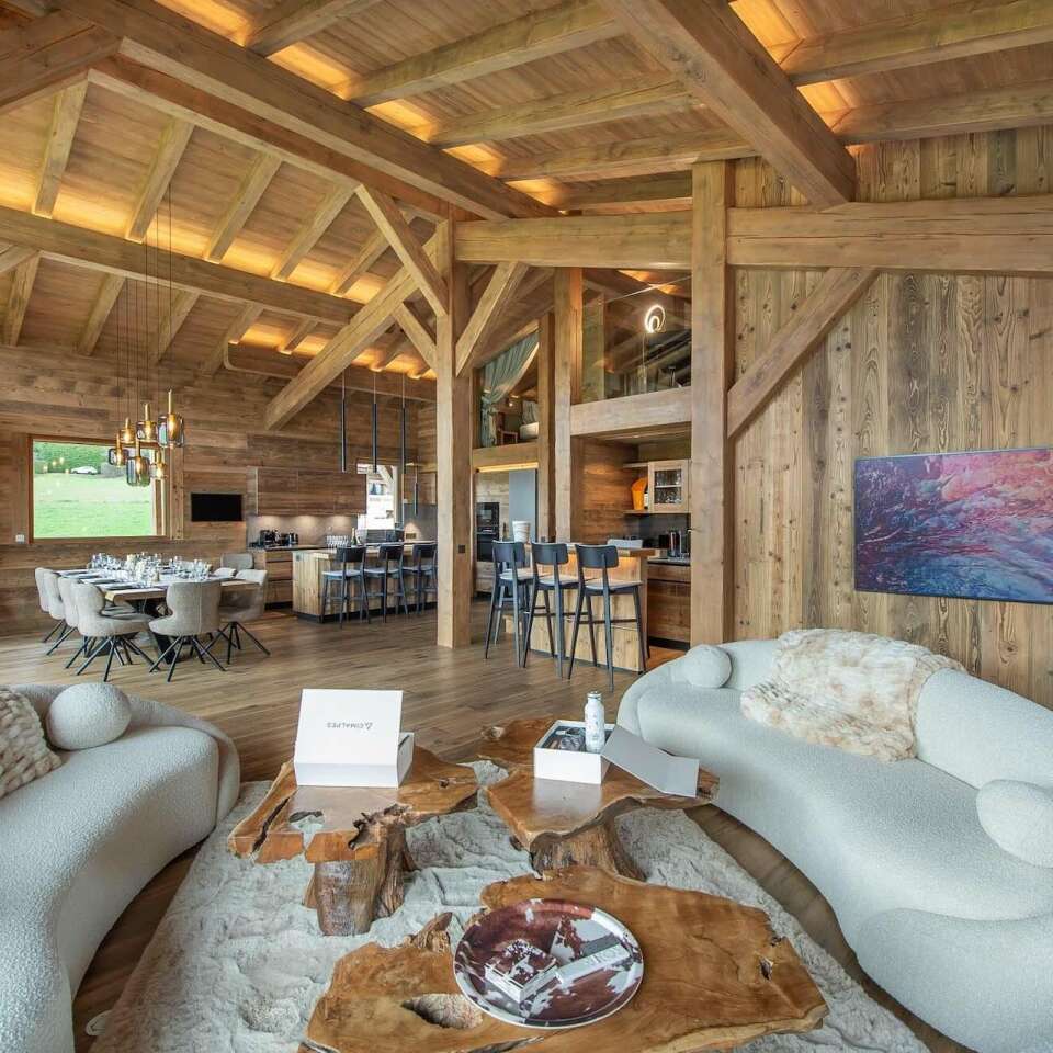 cosy living room with comfortable sofas