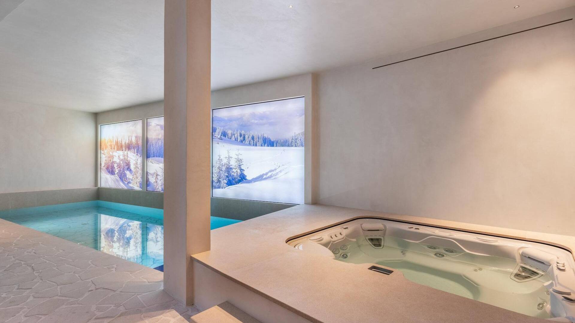 indoor Jacuzzi bath tub