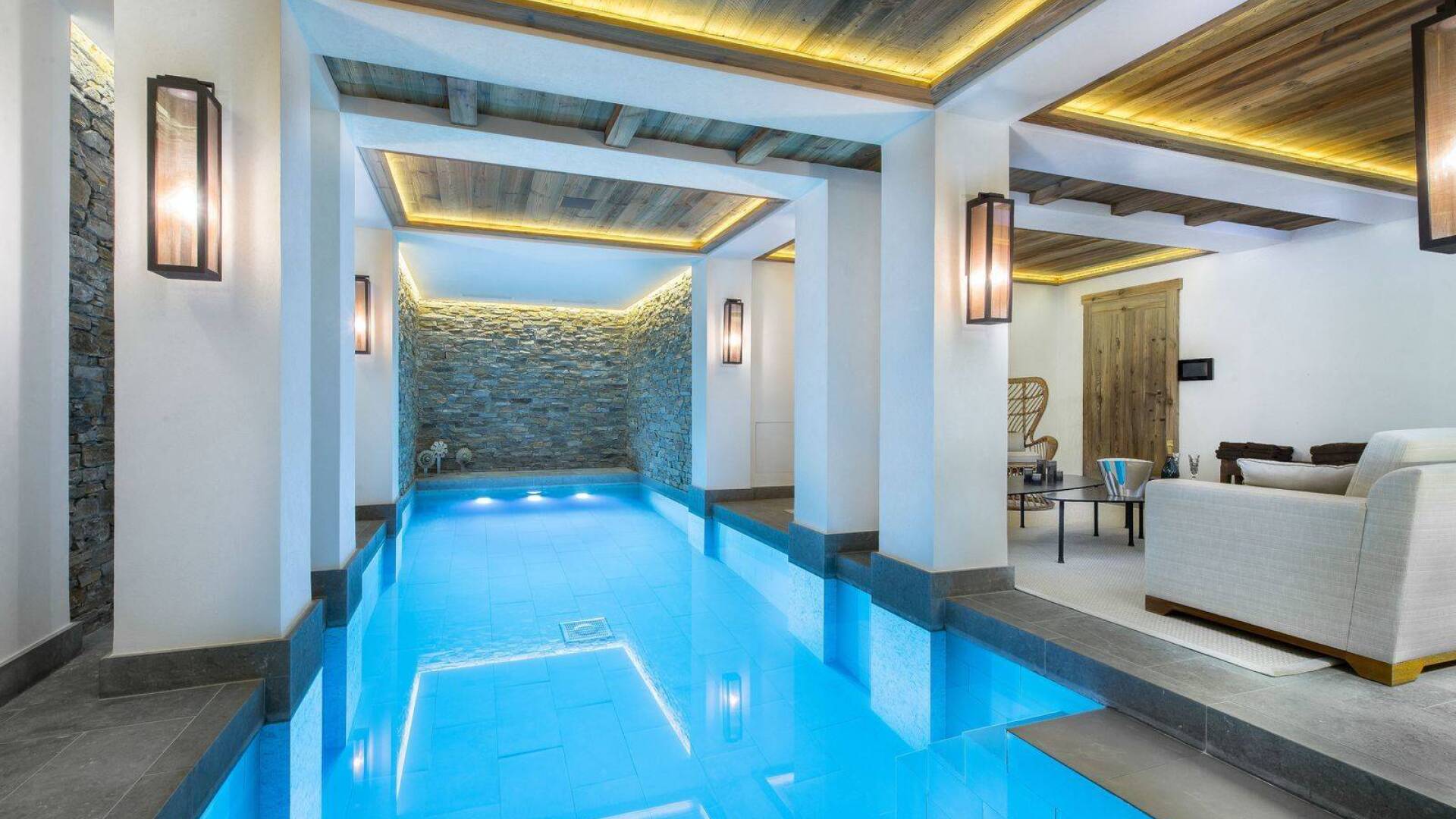 luxury large indoor pool