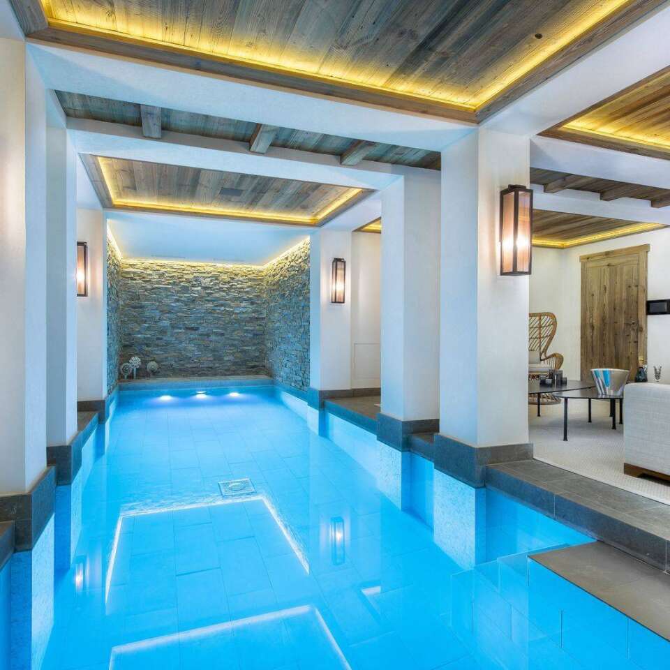 luxury large indoor pool