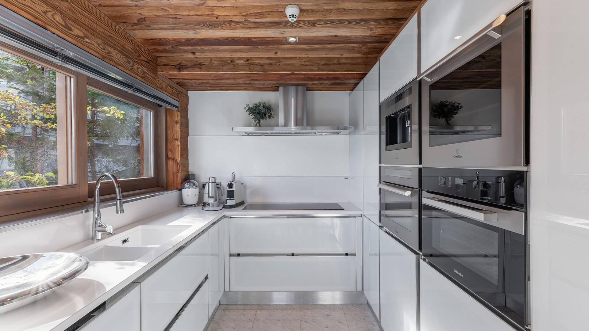 modern kitchen with induction hub