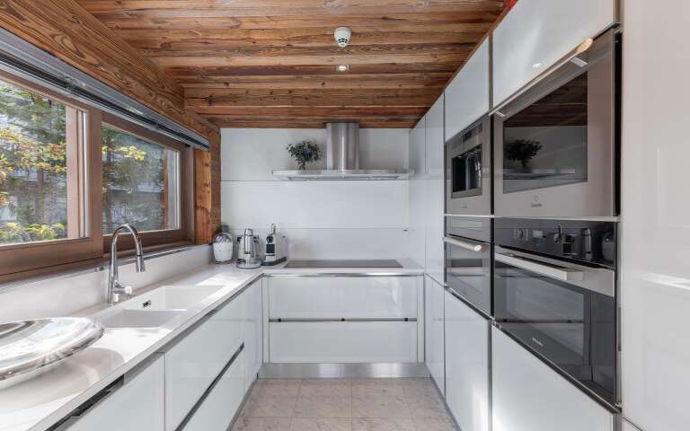 modern kitchen with induction hub