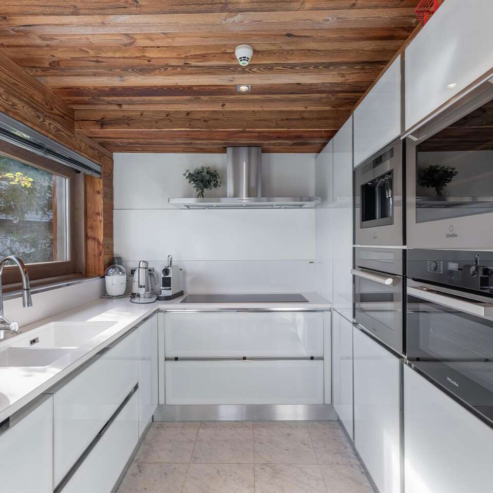 modern kitchen with induction hub