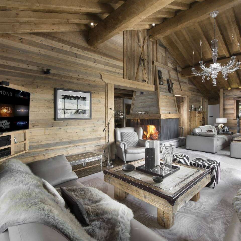 large living room with TV