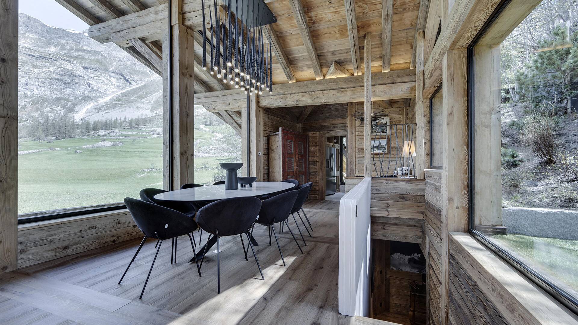 dining area with French windows