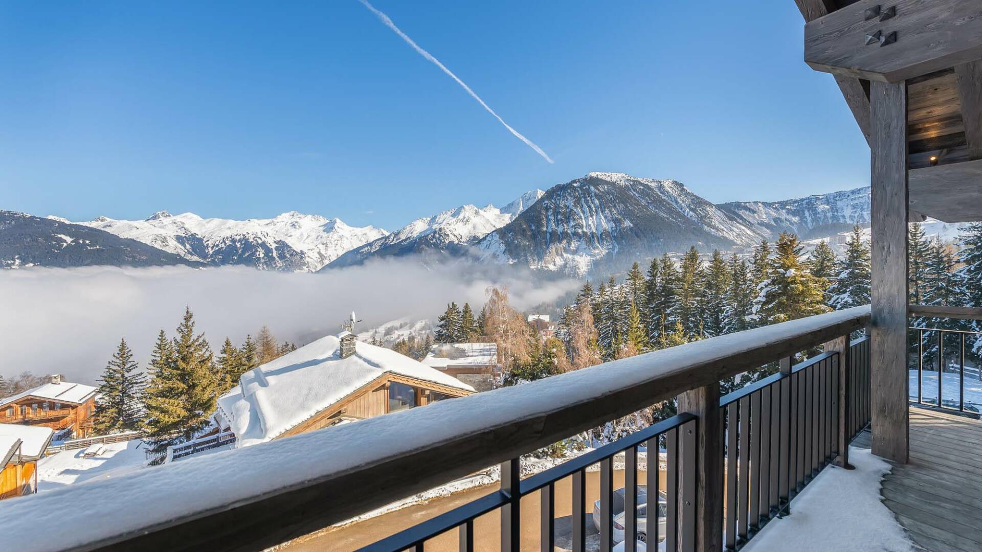 view over Courchevel, French Alps