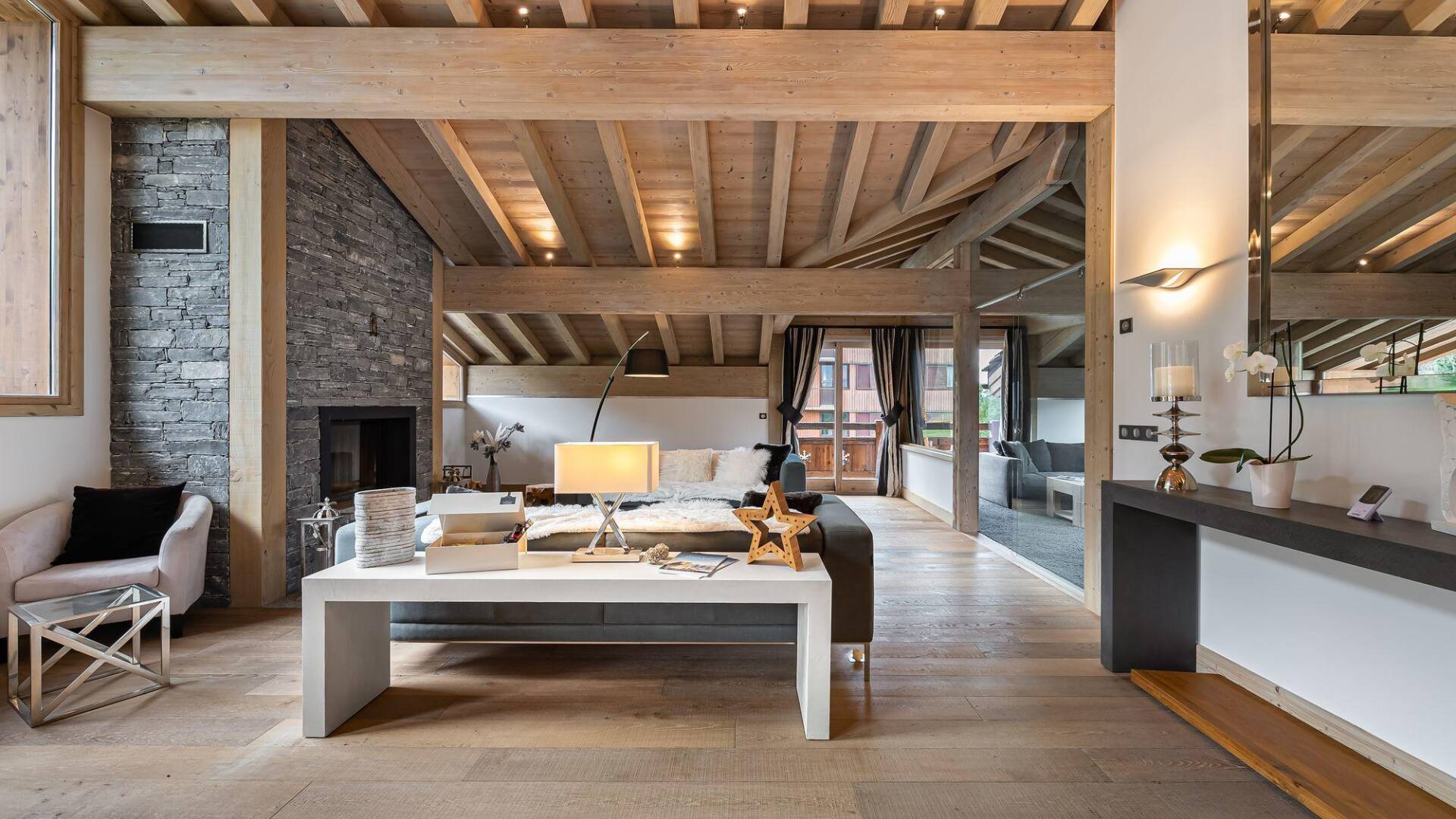 luxury family ski vacation Chalet Palissandre for rent in Courchevel, French Alps
