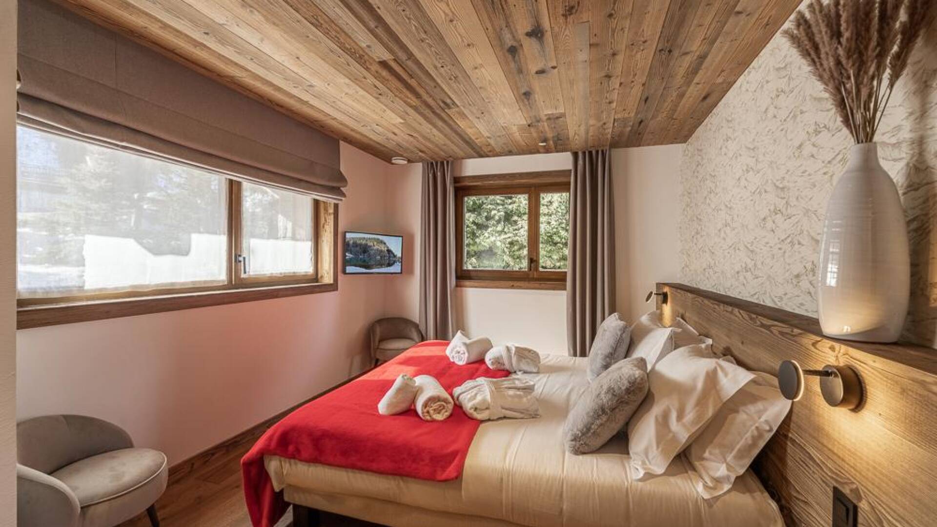 double bedroom with large window