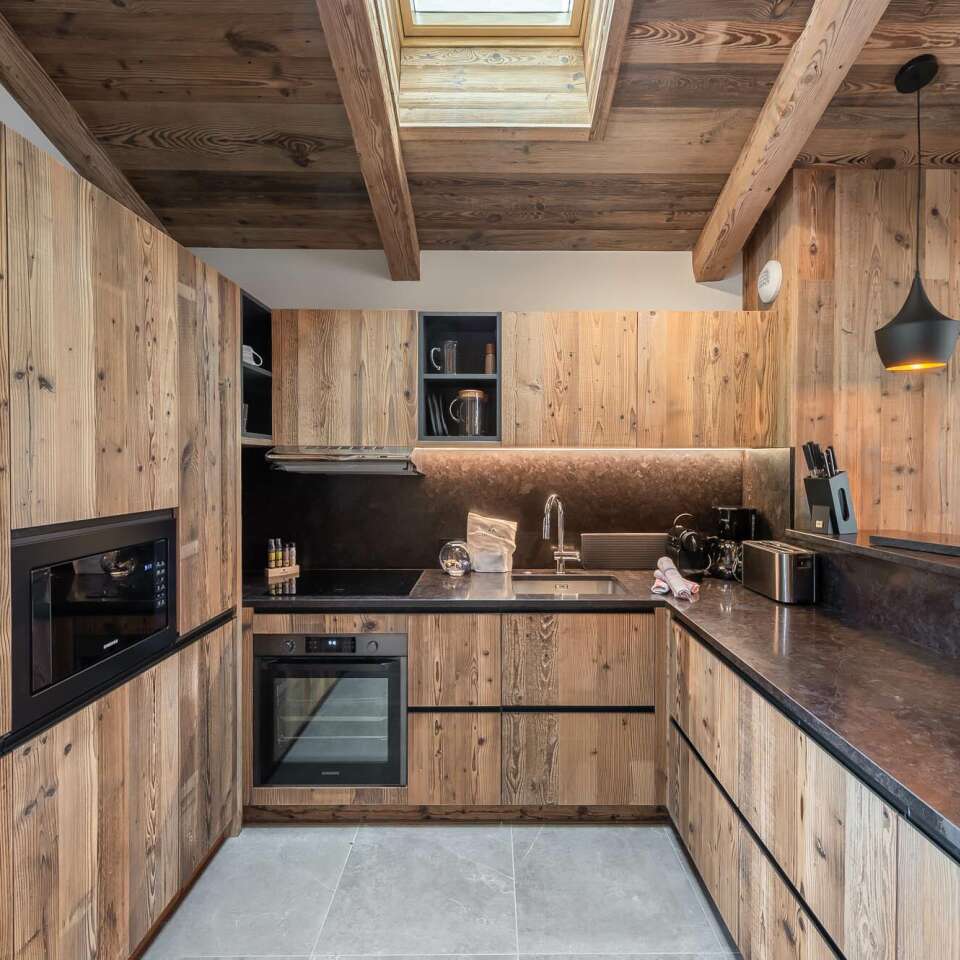 fully-equipped kitchen with high-end appliances