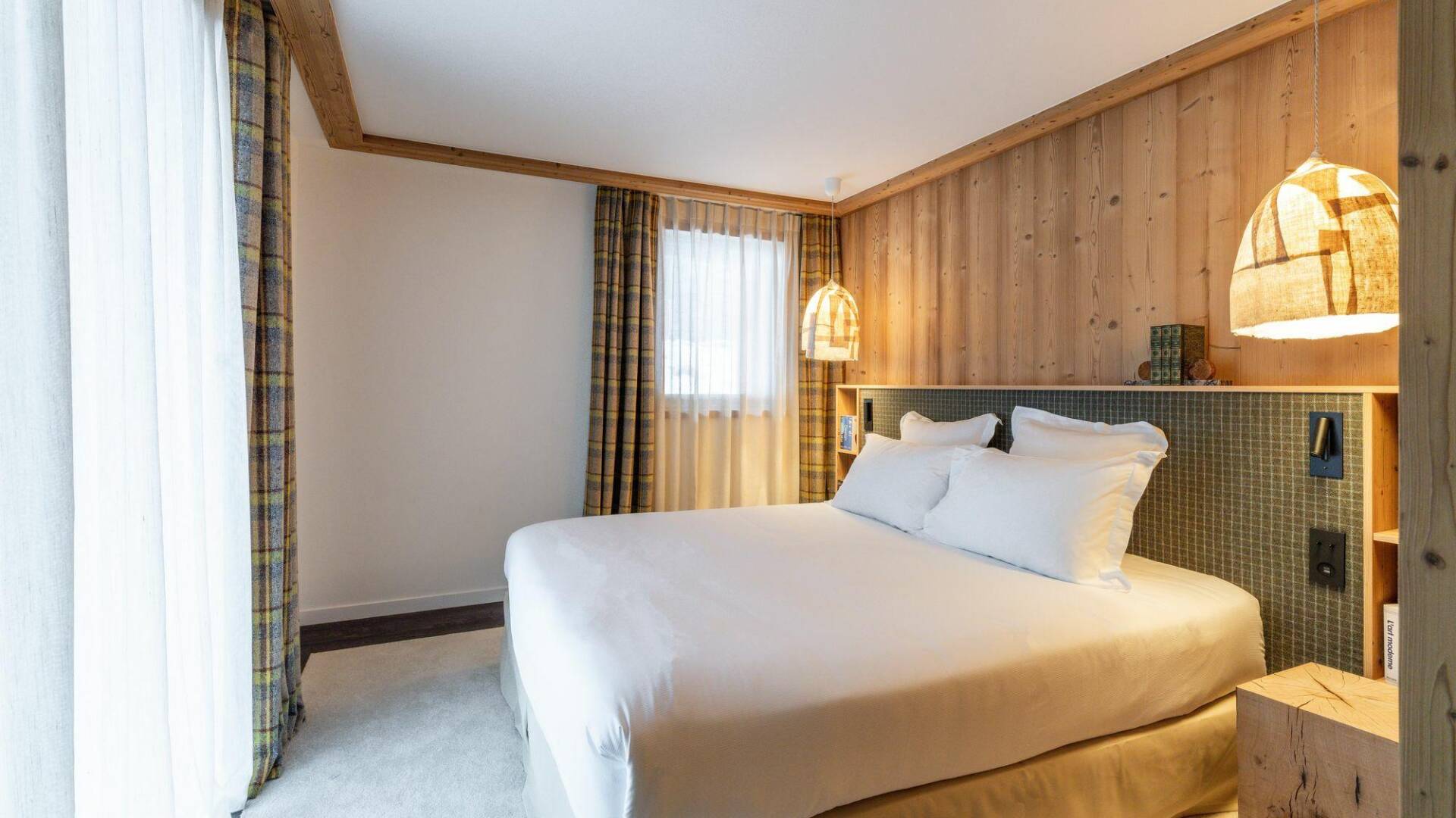 double bedroom with French windows