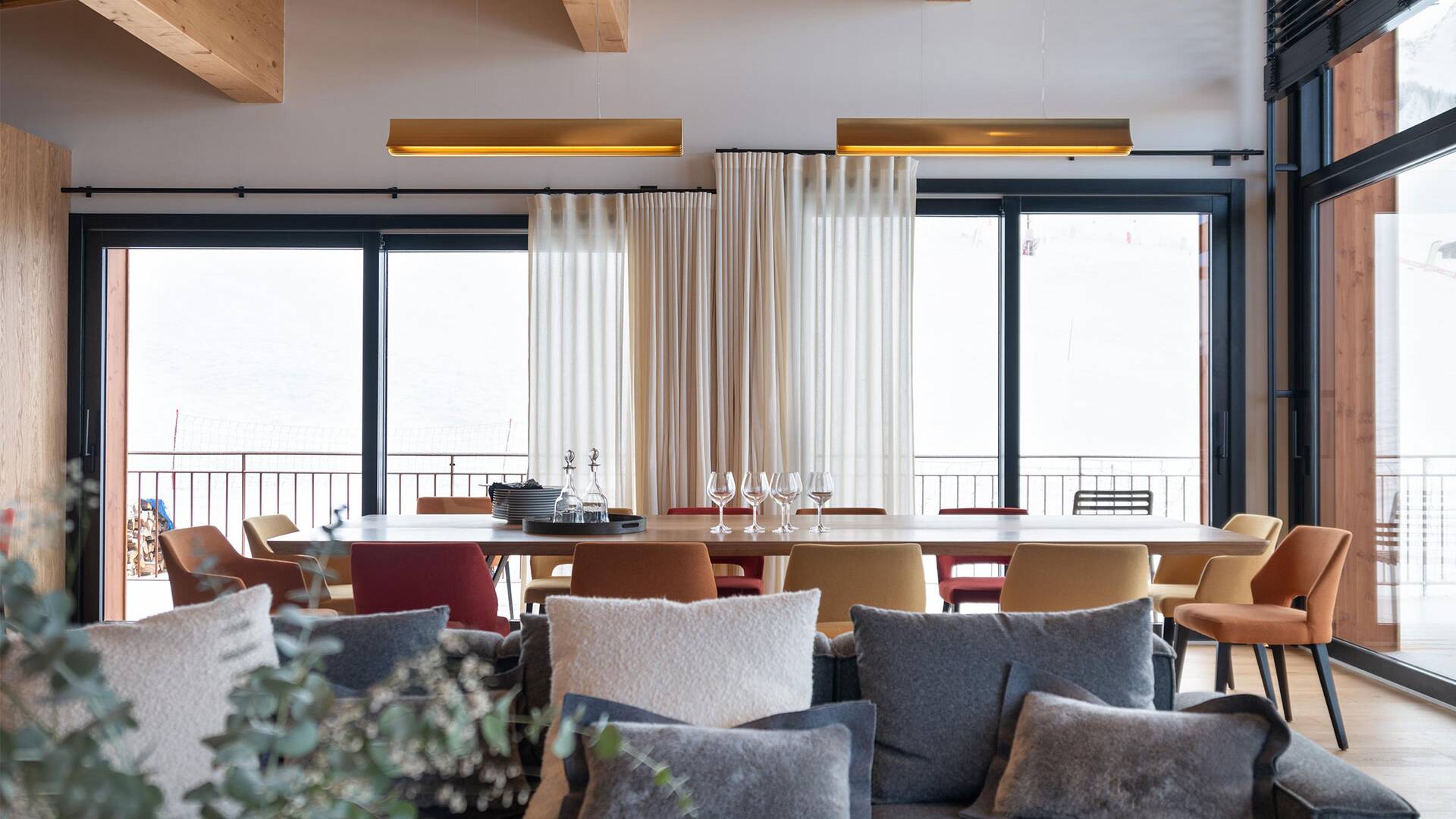 modern dining area