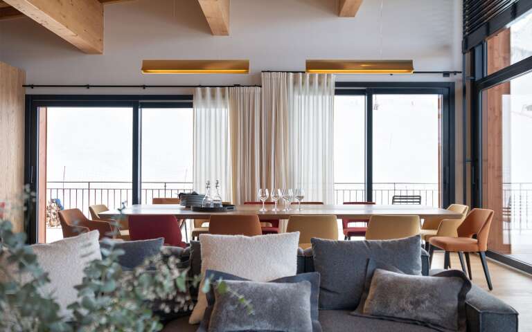 modern dining area