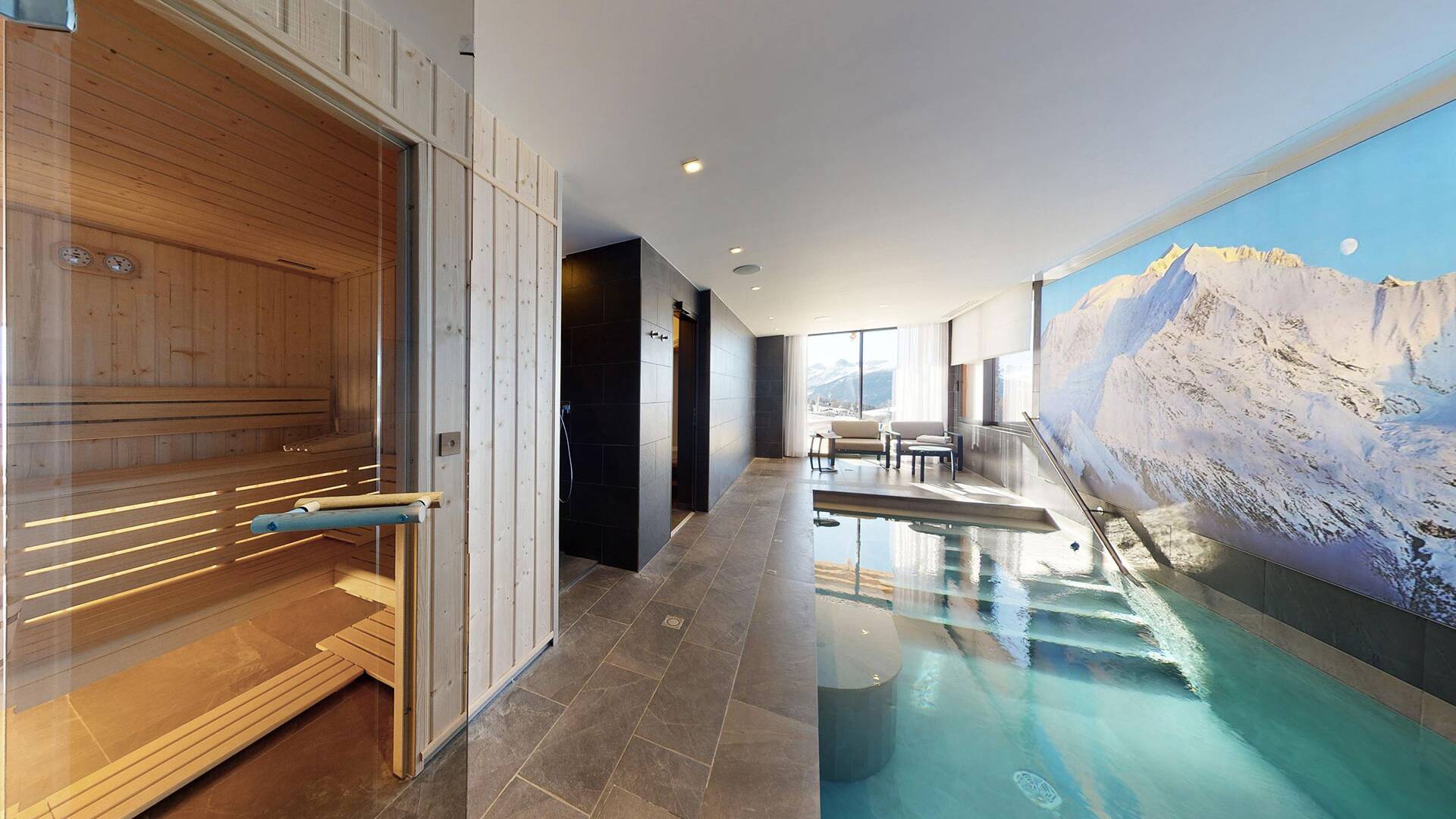 indoor pool and wellness area